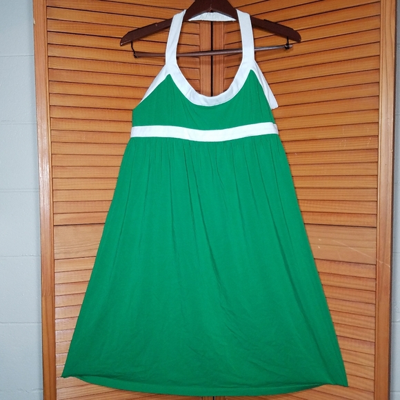 Victoria's Secret Dresses & Skirts - Victoria's Secret Green & White Halter Dress